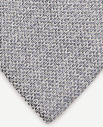 Suitable stropdas linnen structuur blauw