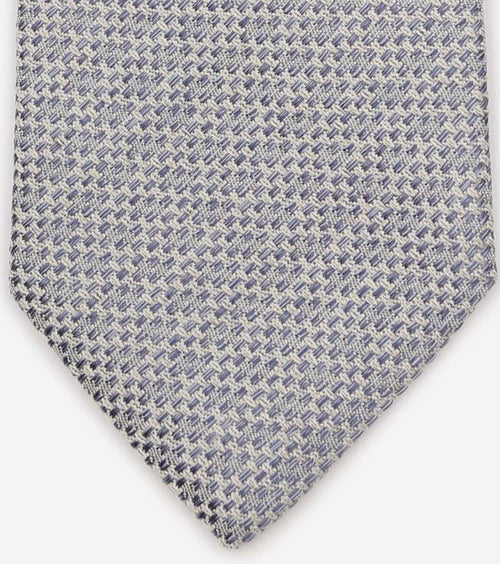 Suitable stropdas linnen structuur blauw