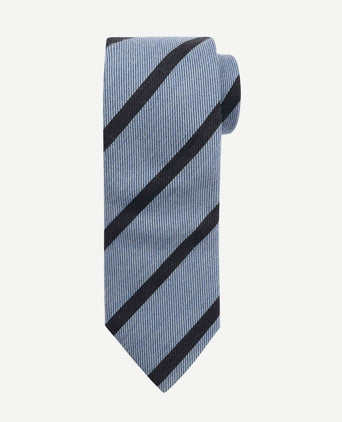 Suitable stropdas wol blend strepen lichtblauw