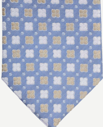 Suitable stropdas zijde bloem blauw