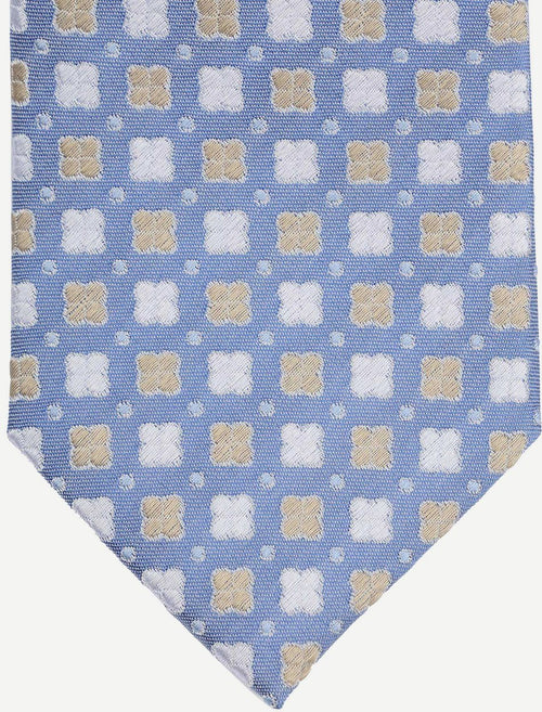 Suitable stropdas zijde bloem blauw