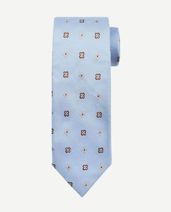 Suitable stropdas zijde bloem blauw