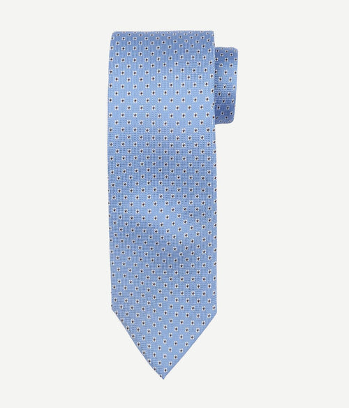 Suitable stropdas zijde bloem blauw