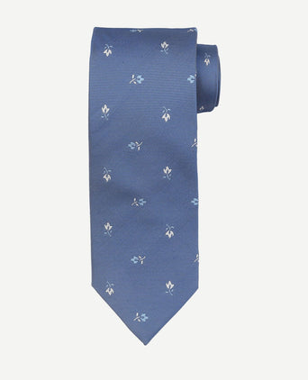 Suitable stropdas zijde bloem blauw