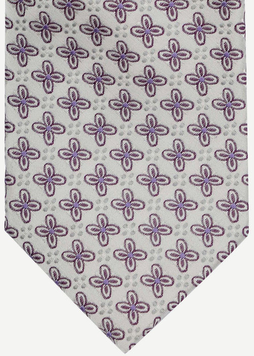 Suitable stropdas zijde bloem wit