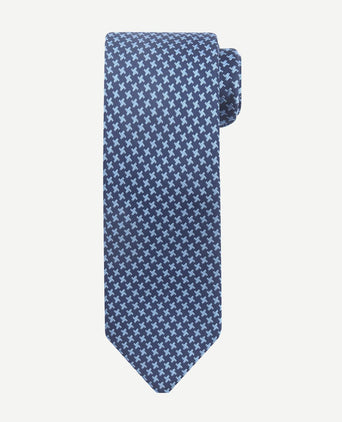 Stropdas zijde dessin donkerblauw