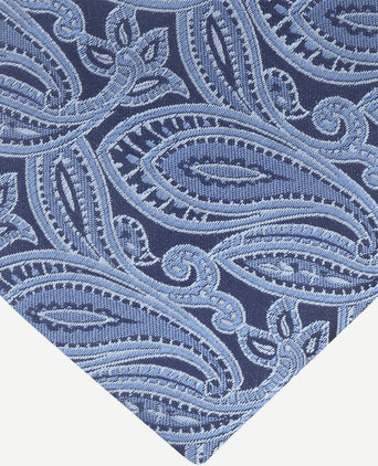 Suitable stropdas zijde paisley blauw