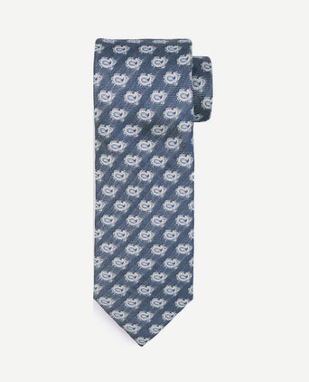 Stropdas zijde paisley donkerblauw