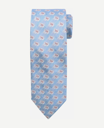 Suitable stropdas zijde paisley licht blauw