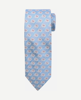Stropdas zijde paisley licht blauw