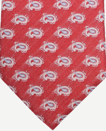 Suitable stropdas zijde paisley rood