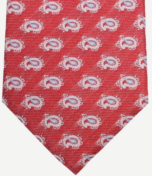 Suitable stropdas zijde paisley rood