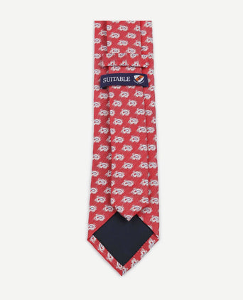Suitable stropdas zijde paisley rood