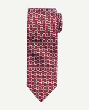 Suitable stropdas zijde print rood