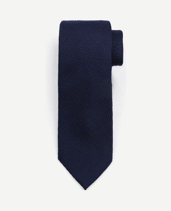 Stropdas zijde rough Oxford donkerblauw