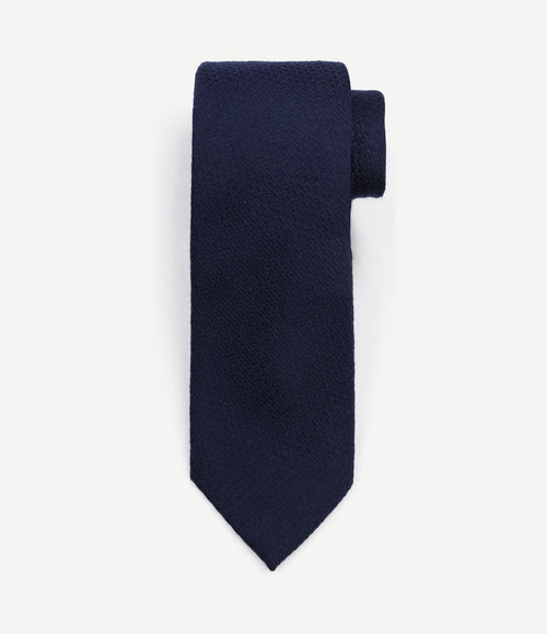 Stropdas zijde rough Oxford donkerblauw