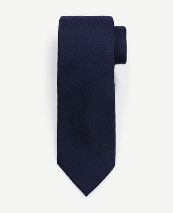 Stropdas zijde rough Oxford donkerblauw