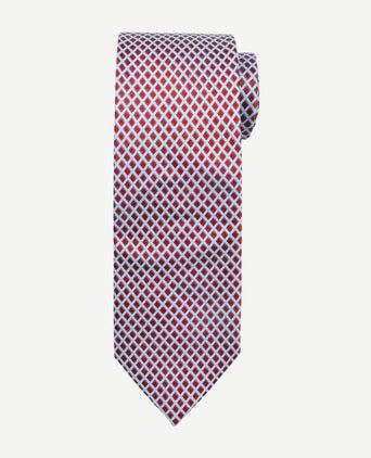 Suitable stropdas zijde ruiten rood