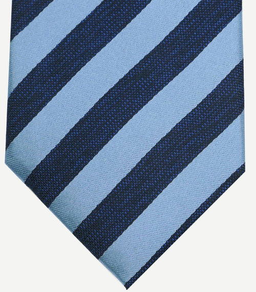 Suitable stropdas zijde streep indigo