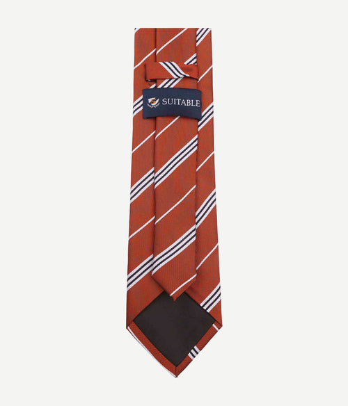 Suitable stropdas zijde streep rood