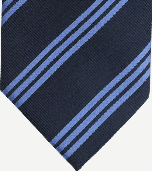 Suitable stropdas zijde strepen anthraciet