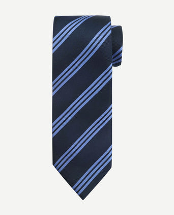 Suitable stropdas zijde strepen anthraciet