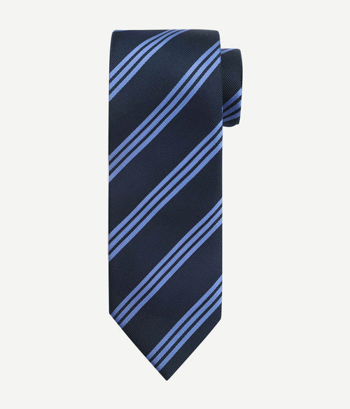 Suitable stropdas zijde strepen anthraciet