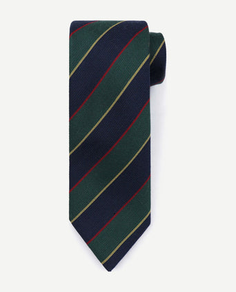 Stropdas zijde triple stripe donkerblauw