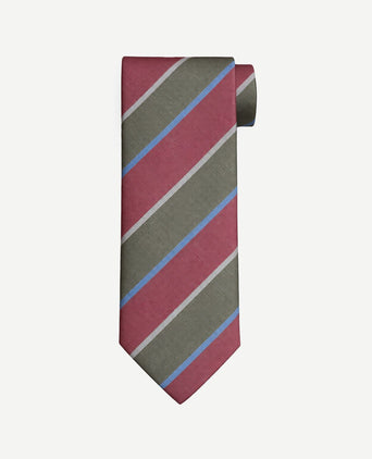 Stropdas zijde triple stripe groen