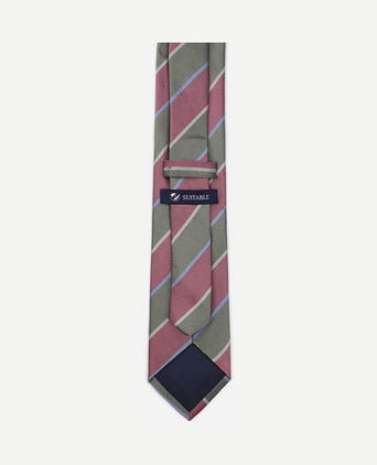 Stropdas zijde triple stripe groen