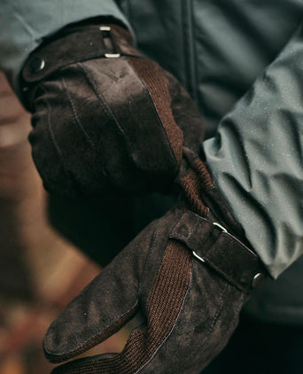 Suitable suede handschoen bruin