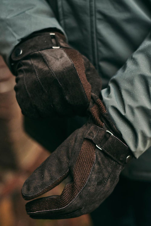 Suitable suede handschoen bruin