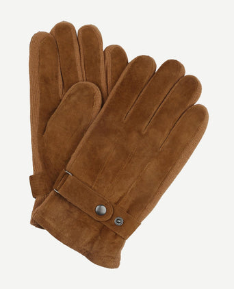 Suitable suede handschoen camel