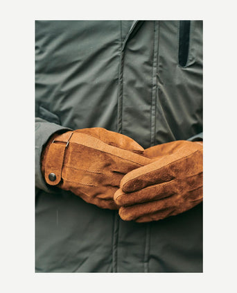 Suitable suede handschoen camel