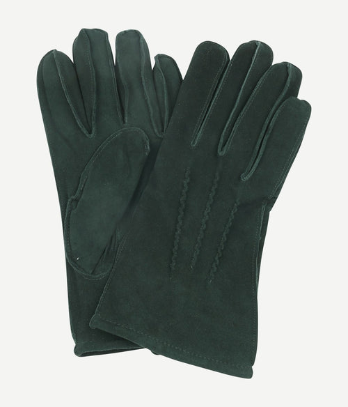 Suitable suede handschoen donkergroen