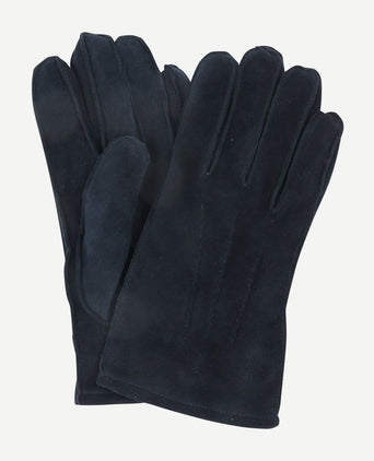 Suede handschoen donkerblauw
