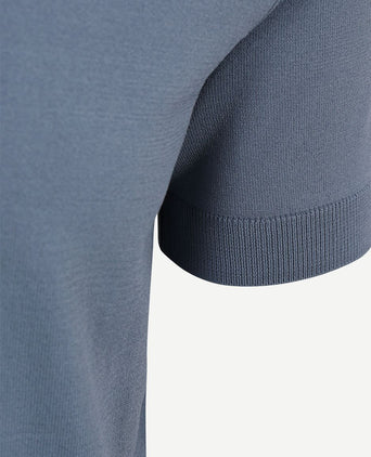 Knitted t-shirt wake steel blue