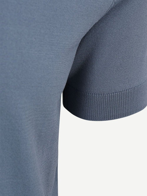 Knitted t-shirt wake steel blue