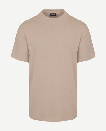 Rink t-shirt backprint heavy jersey taupe