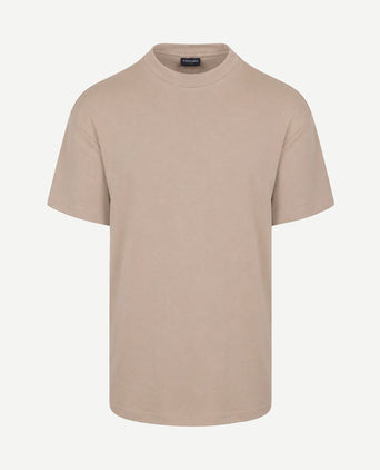 Rink t-shirt backprint heavy jersey taupe