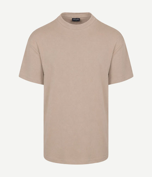 Rink t-shirt backprint heavy jersey taupe