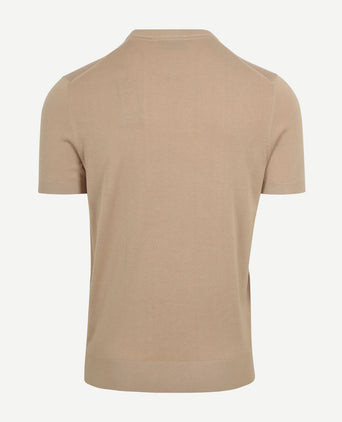 Knitted t-shirt beige