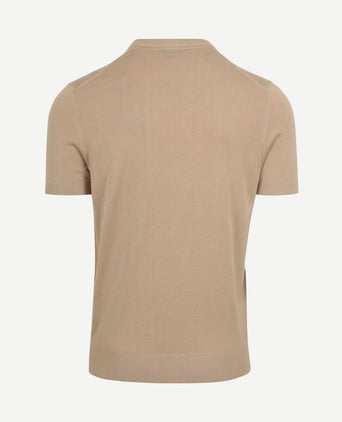 Knitted t-shirt beige