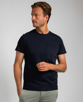 T-shirt sonny pocket donkerblauw