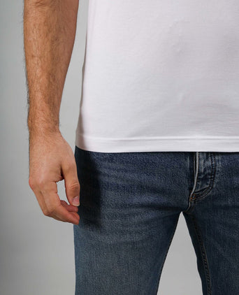 Vibamboru t-shirt diepe v-hals wit (2-pack)