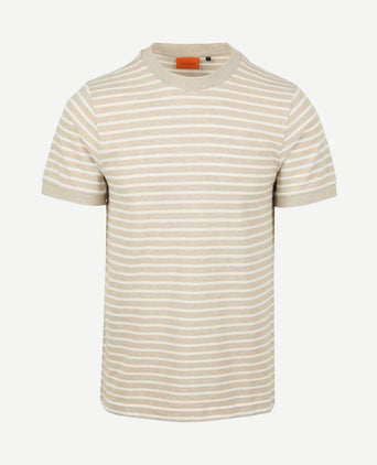 T-shirt isaac stripe piqué pebble