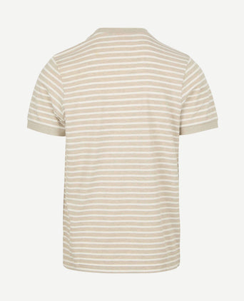 T-shirt isaac stripe piqué pebble