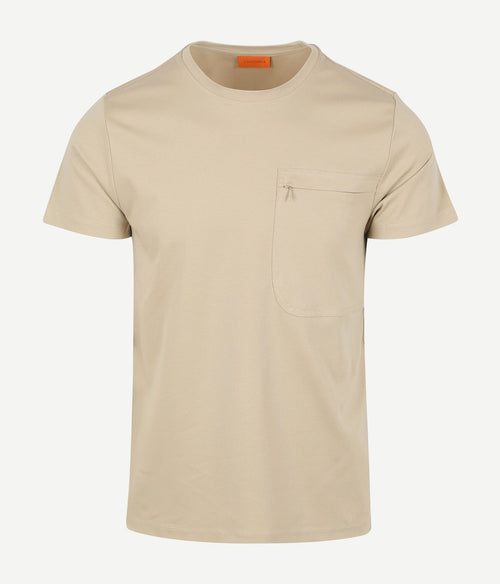 Suitable t-shirt sonny pocket beige