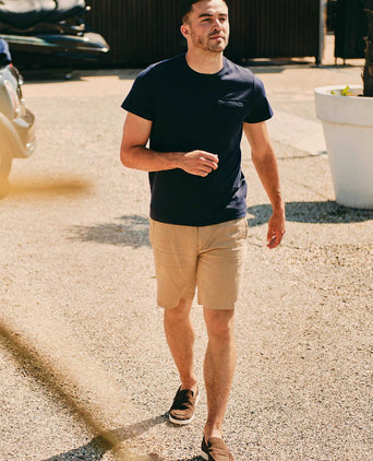 Suitable t-shirt sonny pocket donkerblauw