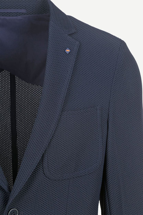 Suitable travel jacket donkerblauw | Slim-fit